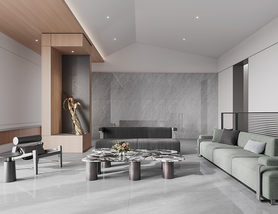 A75026地+A612026墻-別墅現代客廳效果